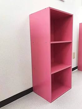 Amazon｜カラーボックス 収納ボックス 3段 カラー 3個セット (ピンク